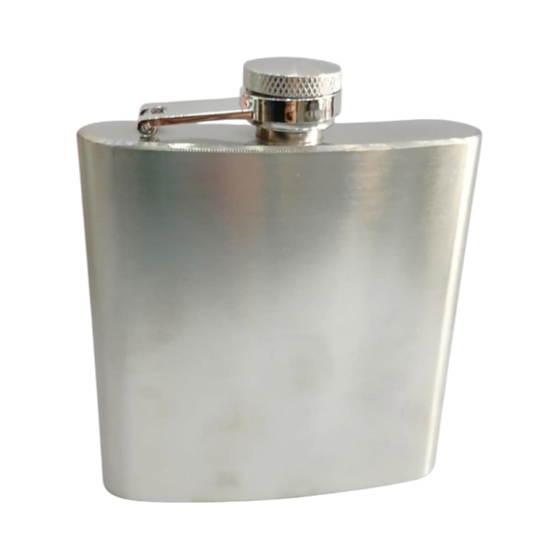 Φλασκί 6oz ανοξειδωτο ατσαλι ασημι  2χ10χ11cm FL-18201 - KalliopiSilver