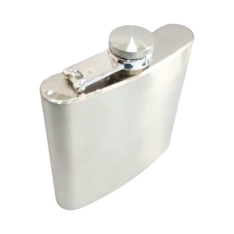Φλασκί 5oz ανοξειδωτο ατσαλι ασημι  2χ10χ10cm FL-18401 - KalliopiSilver