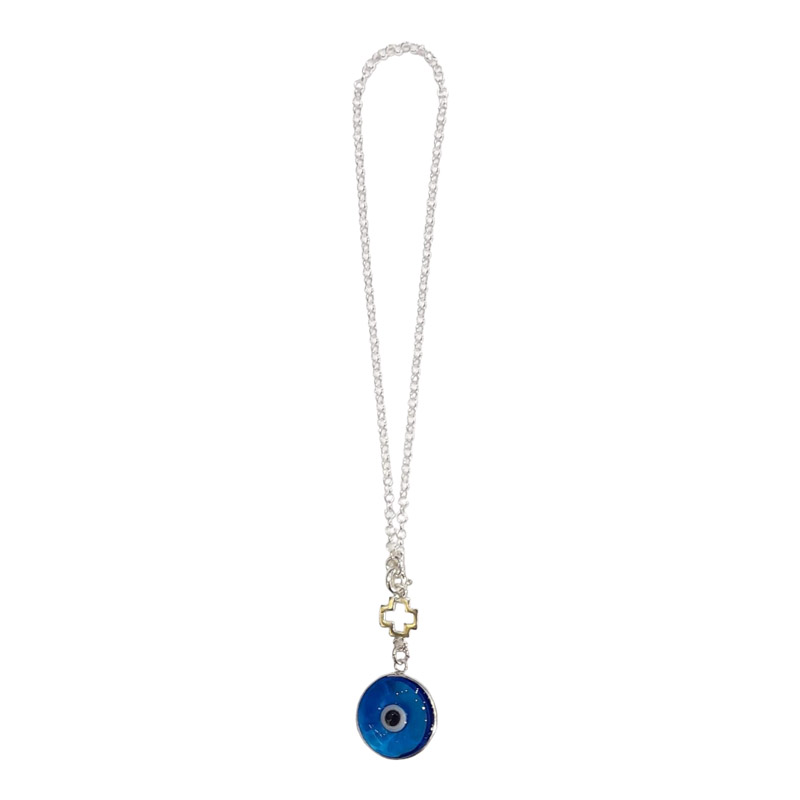 BD JEWELERY Γούρι Φυλαχτο Αυτοκινήτου ασημένιο 925 με γαλαζιο Μάτι Murano GT-2009 - KalliopiSilver