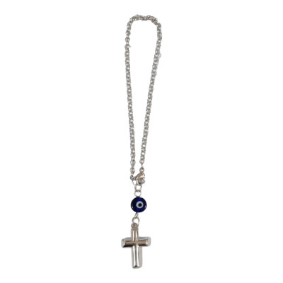 BD JEWELERY Γούρι Φυλαχτο Αυτοκινήτου ατσαλι με σταυρο GT-2074 - KalliopiSilver BD JEWELERY Γούρι Φυλαχτο Αυτοκινήτου ατσαλι με σταυρο GT-2074 - KalliopiSilver