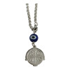 BD JEWELERY Γούρι Φυλαχτο Αυτοκινήτου ατσαλι στρογγυλο "Ιησούς Χριστός Νικά" με Μάτι GT-2100