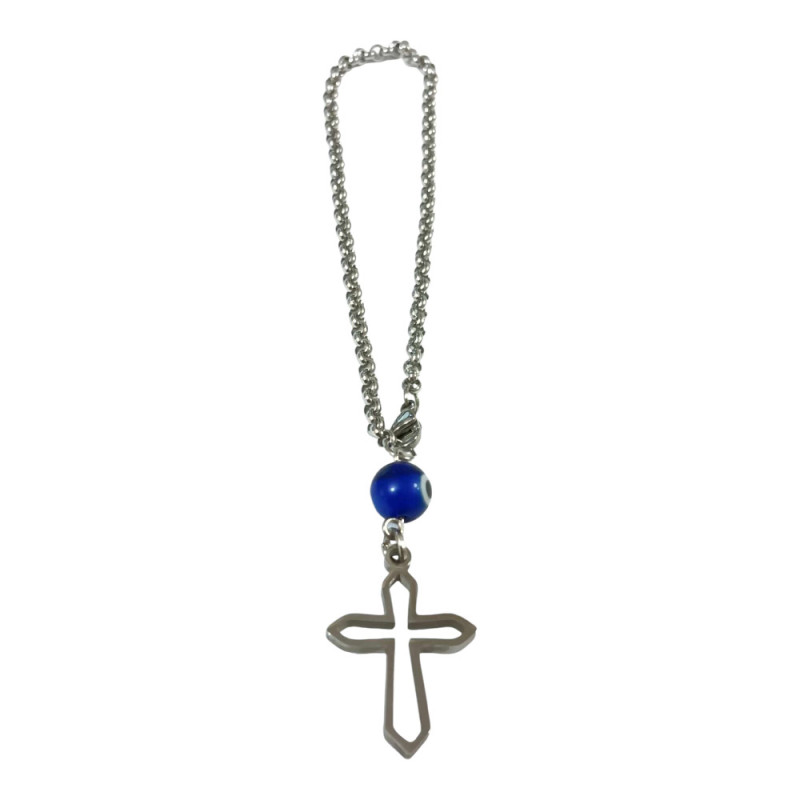 BD JEWELERY Γούρι Φυλαχτο Αυτοκινήτου ατσαλι σταυρος με Μάτι GT-2103 - KalliopiSilver BD JEWELERY Γούρι Φυλαχτο Αυτοκινήτου ατσαλι σταυρος με Μάτι GT-2103 - KalliopiSilver