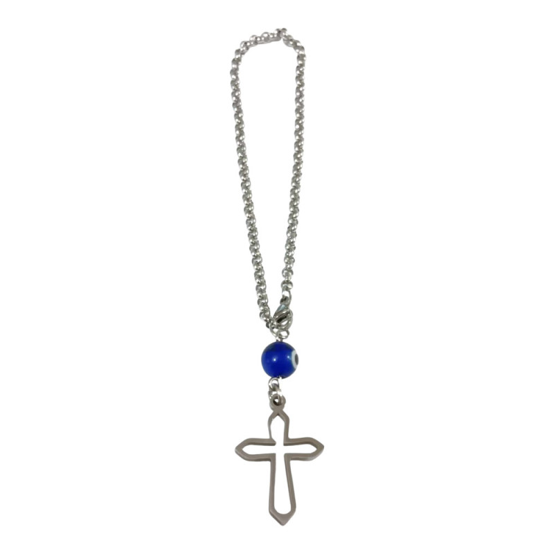 BD JEWELERY Γούρι Φυλαχτο Αυτοκινήτου ατσαλι σταυρος με Μάτι GT-2103 - KalliopiSilver BD JEWELERY Γούρι Φυλαχτο Αυτοκινήτου ατσαλι σταυρος με Μάτι GT-2103 - KalliopiSilver