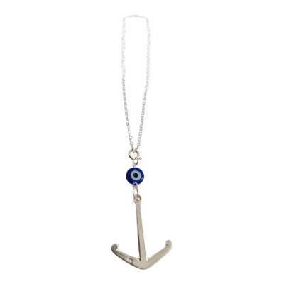 BD JEWELERY Γούρι Φυλαχτο Αυτοκινήτου ασημενιο 925 Άγκυρα με Μάτι GT-2110