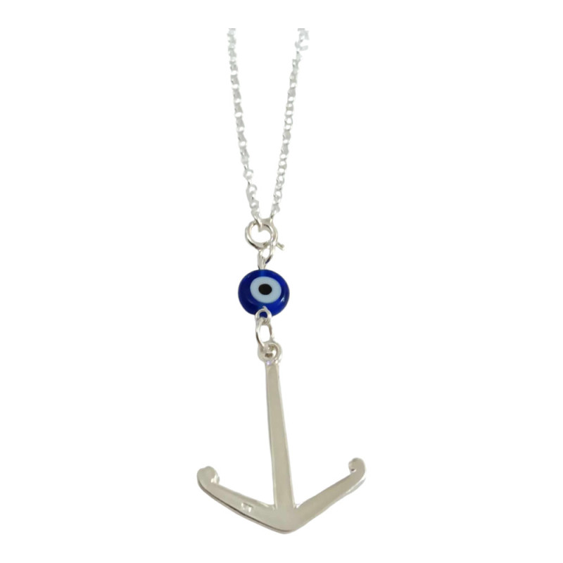 BD JEWELERY Γούρι Φυλαχτο Αυτοκινήτου ασημενιο 925 Άγκυρα με Μάτι GT-2110 - KalliopiSilver