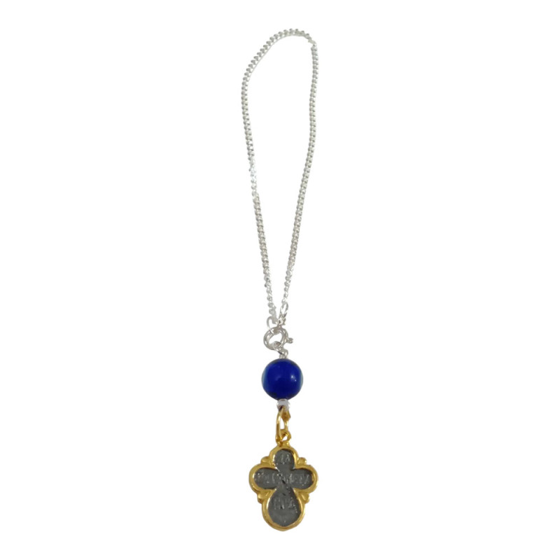 BD JEWELERY Γούρι Φυλαχτο Αυτοκινήτου ασημενιο 925 Σταυρός με Μάτι GT-2114 - KalliopiSilver