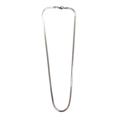 Κολιε Ατσάλινη αλυσίδα ONE Stainless Steel ασημι 4mm μηκος 45cm