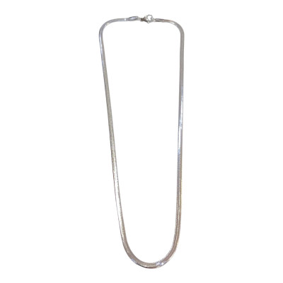 Κολιε Ατσάλινη αλυσίδα ONE Stainless Steel ασημι 4mm μηκος 45cm - KalliopiSilver