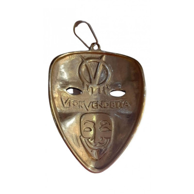 BD JEWELERY Μενταγιον V FOR VENDETA 8X5CM επιχρυσωμενο ατσαλι HC8658