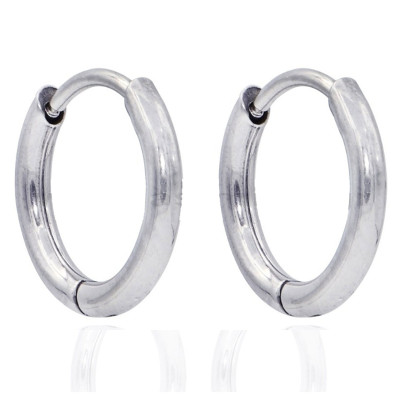 Σκουλαρικια Ασημι λεπτοι κρίκοι ONE 1.6x8mm Surgical Steel 316L  HEA-H00120