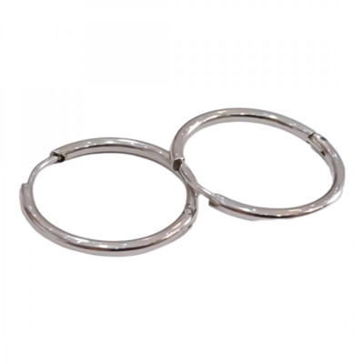Σκουλαρικια ONE ασημι Λεπτός κρίκος 1.6mm Surgical Steel 316L HEA-H00133-16
