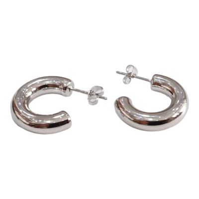 Σκουλαρικια ONE ασημι κρίκος 5x20mm Stainless Steel HEA750707 - KalliopiSilver
