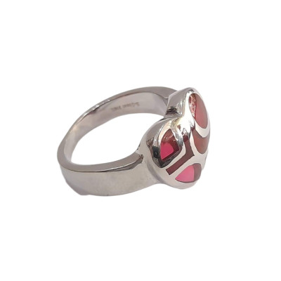BD JEWELERY Δαχτυλιδι από ανοξειδωτο ατσαλι με κοκκινη καρδια HR-6273 - KalliopiSilver