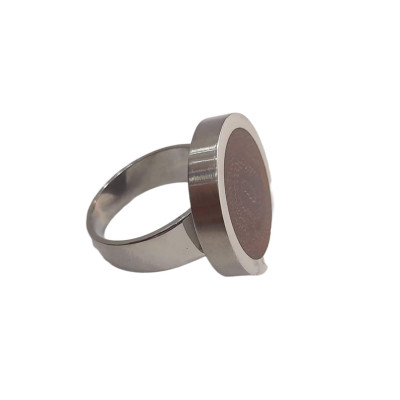 BD JEWELERY Δαχτυλιδι από ανοξειδωτο ατσαλι με μαυρη πετρα HR-6274