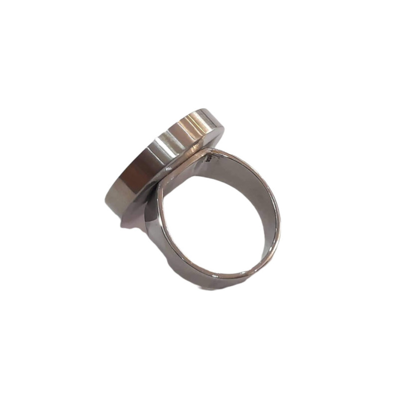 BD JEWELERY Δαχτυλιδι από ανοξειδωτο ατσαλι με μαυρη πετρα HR-6274 - KalliopiSilver