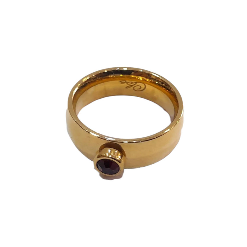 BD JEWELERY Δαχτυλιδι από ανοξειδωτο ατσαλι χρωμα χρυσο HRK-2009 - KalliopiSilver