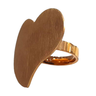 BD JEWELERY Δαχτυλιδι από ανοξειδωτο ατσαλι rose gold καρδια HRK-2022