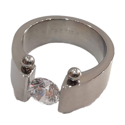 BD JEWELERY Δαχτυλιδι από ανοξειδωτο ατσαλι και ζιργκον no  60