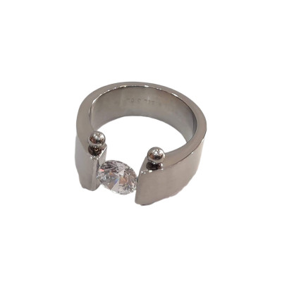 BD JEWELERY Δαχτυλιδι από ανοξειδωτο ατσαλι και ζιργκον no  60