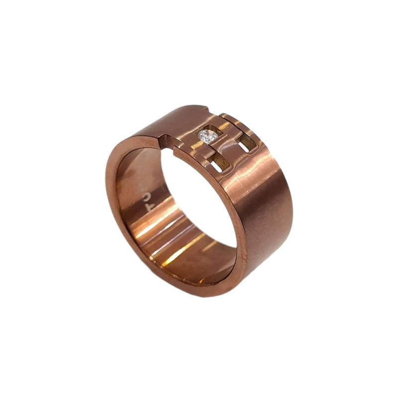 BD JEWELERY Δαχτυλιδι από ανοξειδωτο ατσαλι μπρονζε  HRK-2029 - KalliopiSilver