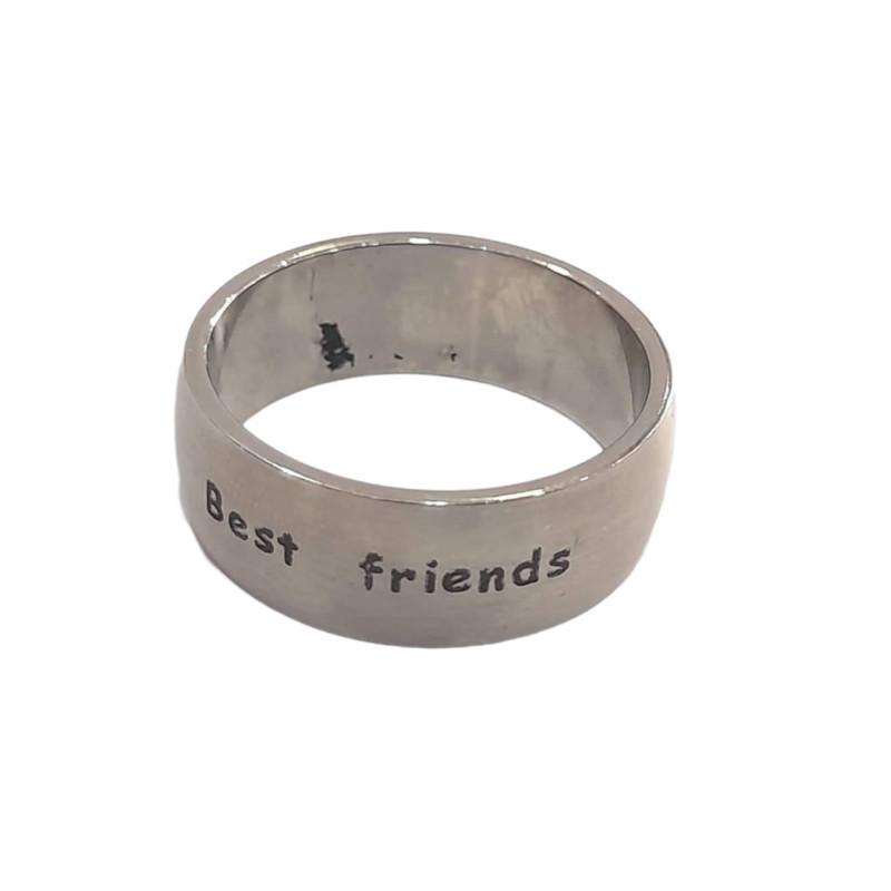 BD JEWELERY Δαχτυλιδι από ανοξειδωτο ατσαλι best friends no 65 - KalliopiSilver