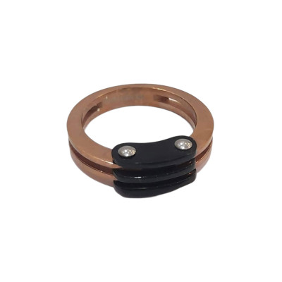 BD JEWELERY Δαχτυλιδι από ανοξειδωτο ατσαλι rose gold
