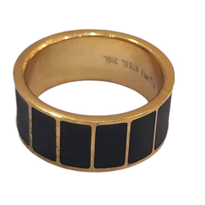 BD JEWELERY Δαχτυλιδι από ανοξειδωτο ατσαλι χρωμα χρυσο  HRK-2055