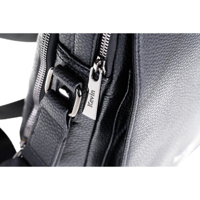 Ανδρική Τσάντα Χειρός & Ώμου Kevin Jeans Μαύρη από Eco Leather IZA303-5521-black Ανδρική Τσάντα Χειρός & Ώμου Kevin Jeans Μαύρη από Eco Leather IZA303-5521-black