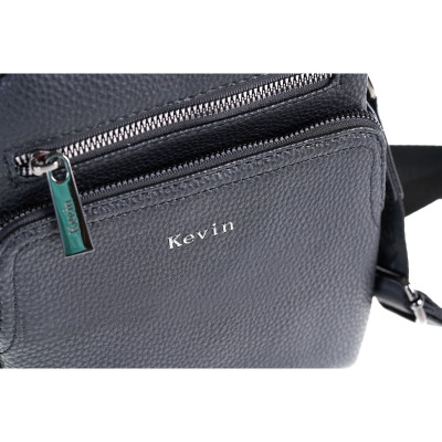 Ανδρική Τσάντα Ώμου Kevin Jeans Μαύρη από Eco Leather με Πολλαπλές Θήκες IZA303-5571-black Ανδρική Τσάντα Ώμου Kevin Jeans Μαύρη από Eco Leather με Πολλαπλές Θήκες IZA303-5571-black