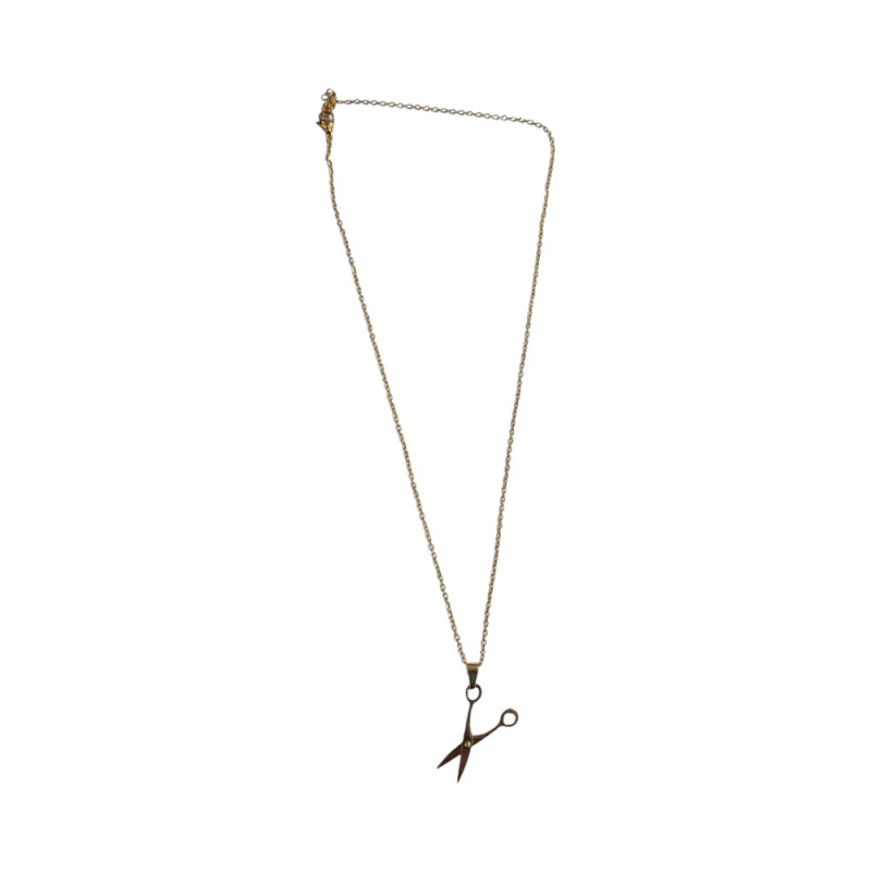 Κολιε από ανοχειδωτο ατσαλι χρυσο με αλυσιδα και ψαλιδι KJ-SP1619 Κολιε από ανοχειδωτο ατσαλι χρυσο με αλυσιδα και ψαλιδι KJ-SP1619