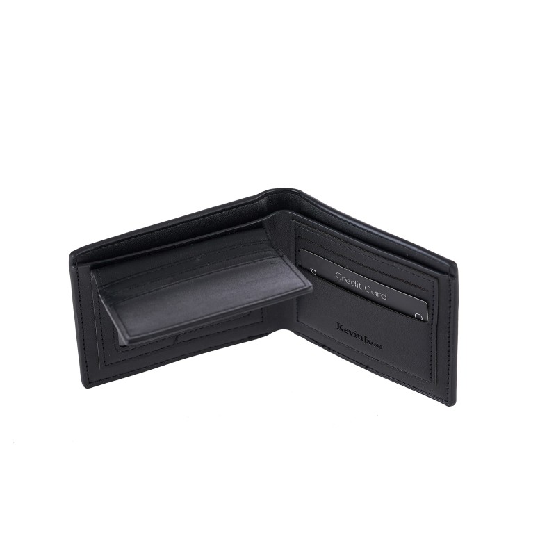 Ανδρικό Δερμάτινο Πορτοφόλι Kevin Jeans Μαύρο KJ-WX32-8806-black Ανδρικό Δερμάτινο Πορτοφόλι Kevin Jeans Μαύρο KJ-WX32-8806-black