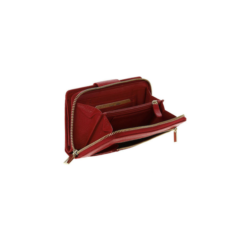 Γυναικειο δερματινο πορτοφολι lavor 6002 RED - KalliopiSilver