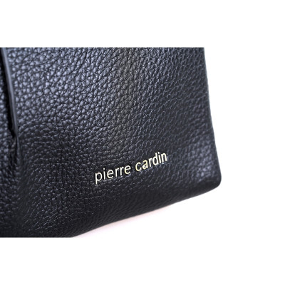 Pierre Cardin Τσάντα Ώμου χιαστι από Οικολογικό Δέρμα μαυρη LONG19-1005-black - KalliopiSilver
