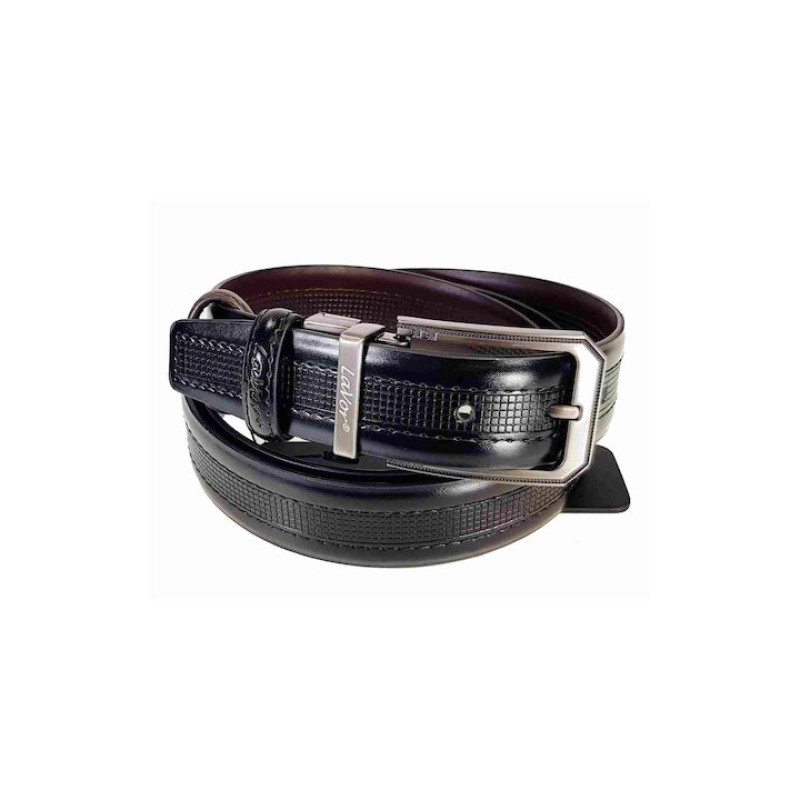 Lavor 1-138 Ανδρική Ζώνη Δερμάτινη Διπλής Όψης Black/Brown - KalliopiSilver