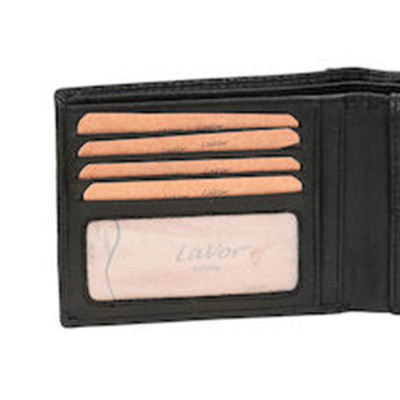 Ανδρικό Δερμάτινο Πορτοφόλι με RFID Lavor-1-3752-black - KalliopiSilver