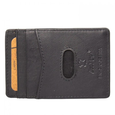 Lavor Δερμάτινη καρτοθηκη με RFID Μαύρο Lavor 1-3772-BLACK - KalliopiSilver