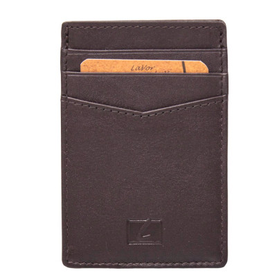 Lavor Δερμάτινη καρτοθηκη με RFID ΚΑΦΕ Lavor 1-3772-BROWN