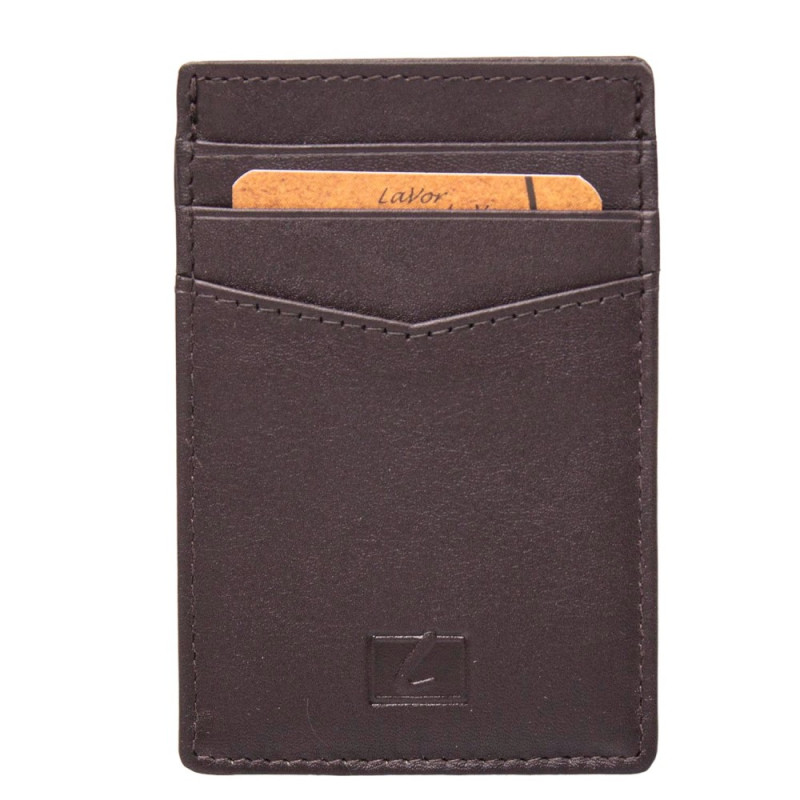Lavor Δερμάτινη καρτοθηκη με RFID ΚΑΦΕ Lavor 1-3772-BROWN - KalliopiSilver