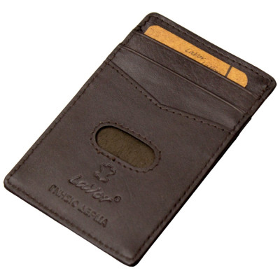 Lavor Δερμάτινη καρτοθηκη με RFID ΚΑΦΕ Lavor 1-3772-BROWN - KalliopiSilver