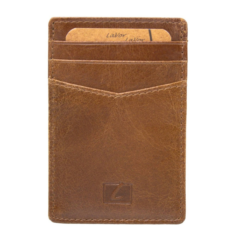Lavor Δερμάτινη καρτοθηκη με RFID ΚΟΝΙΑΚ Lavor 1-3772-COGNAC - KalliopiSilver