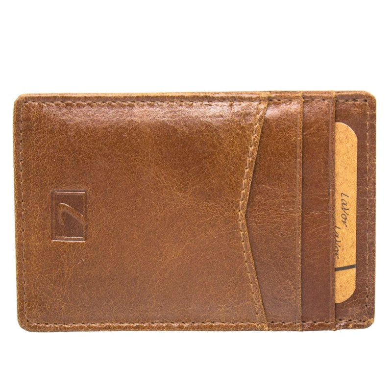 Lavor Δερμάτινη καρτοθηκη με RFID ΚΟΝΙΑΚ Lavor 1-3772-COGNAC - KalliopiSilver