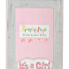 Prince Silvero Κορνίζα Ασημένια It's A Girl Ροζ 9X13cm MA/148D-R Ασημί χρωμα