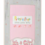 Prince Silvero Κορνίζα Ασημένια It's A Girl Ροζ 9X13cm MA/148D-R Ασημί χρωμα