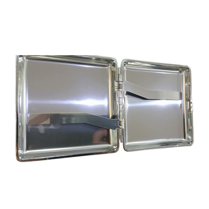 Μεταλλική ταμπακιέρα Παναθηναικος ασημι 10χ10cm - KalliopiSilver