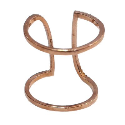 Γυναικειο ασημενιο δαχτυλιδι ONE rose gold και μπλε ζιργκον RN-R6437