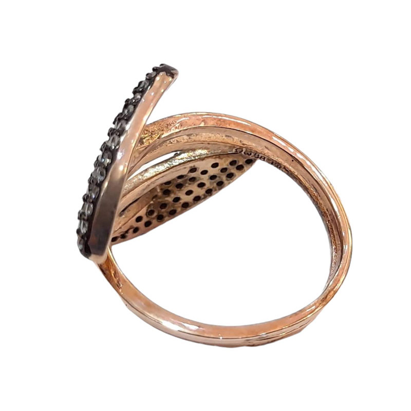 Γυναικειο ασημενιο δαχτυλιδι ONE rose gold και γαλαζια ζιργκον RN-R6440 - KalliopiSilver