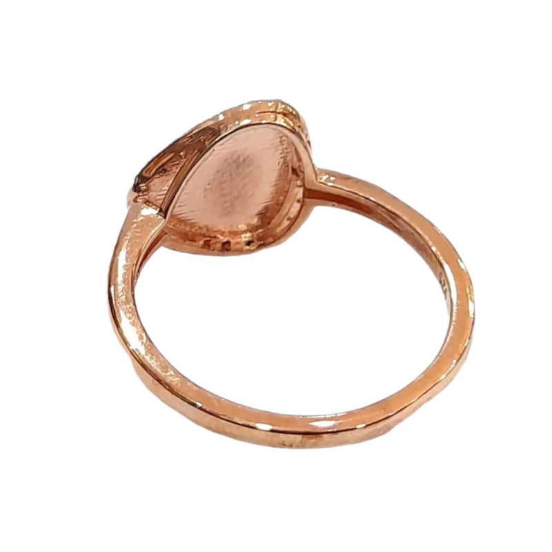 Γυναικειο ασημενιο δαχτυλιδι ONE rose gold με μπλε καρδια RN-R6441 - KalliopiSilver