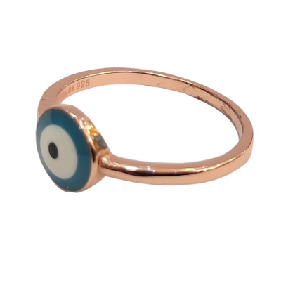 Γυναικειο ασημενιο δαχτυλιδι ONE rose gold με σχεδιο στοχο RN-R6445 - KalliopiSilver