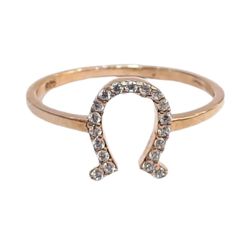Γυναικειο ασημενιο δαχτυλιδι ONE rose gold και πεταλο RN-R6447 - KalliopiSilver