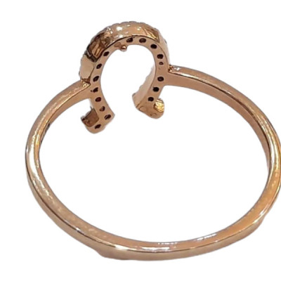 Γυναικειο ασημενιο δαχτυλιδι ONE rose gold και πεταλο RN-R6447